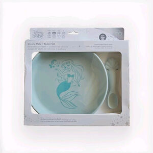 Disney Bumkins Ariel 2pc Feeding Set Plate and Spoon
